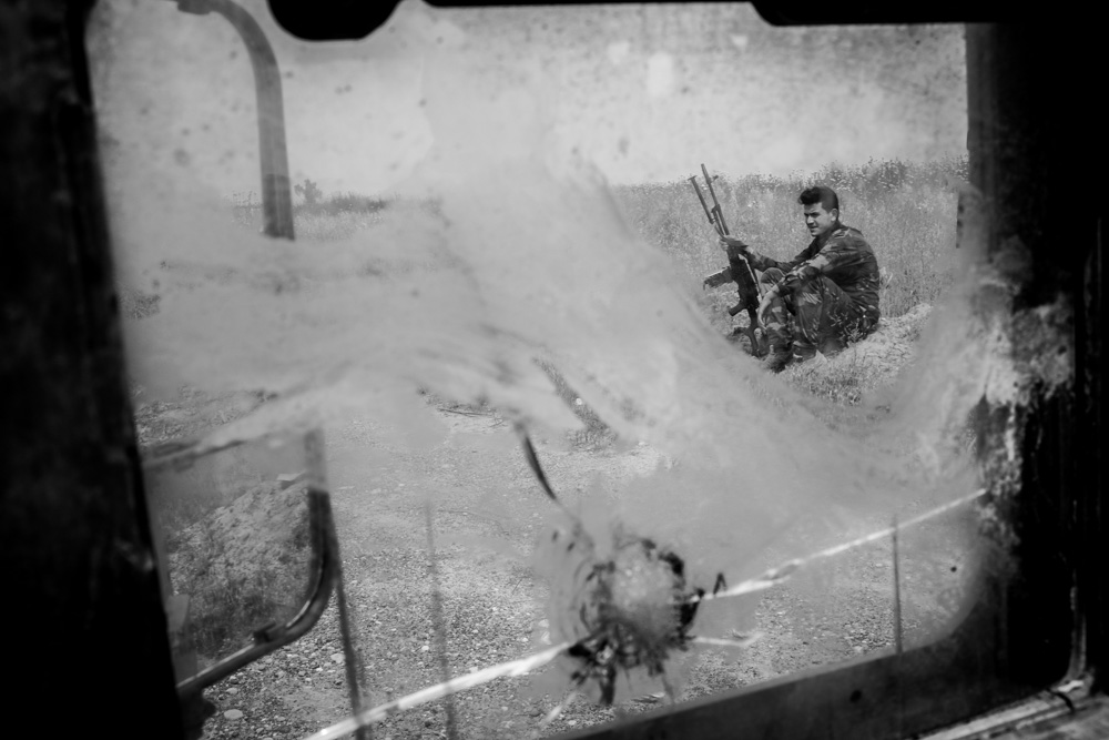 مقاتلو البيشمركة في بعشيقة – تصوير: تصوير: الكساندر افونسو